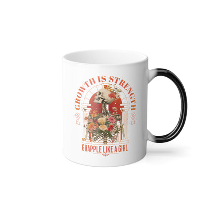 Grapple like a Girl Color Morphing Mug, 11oz - Growth is Strength