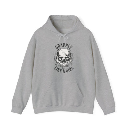 Women's Grapple like a Girl BJJ Hoodie - Skull Logo