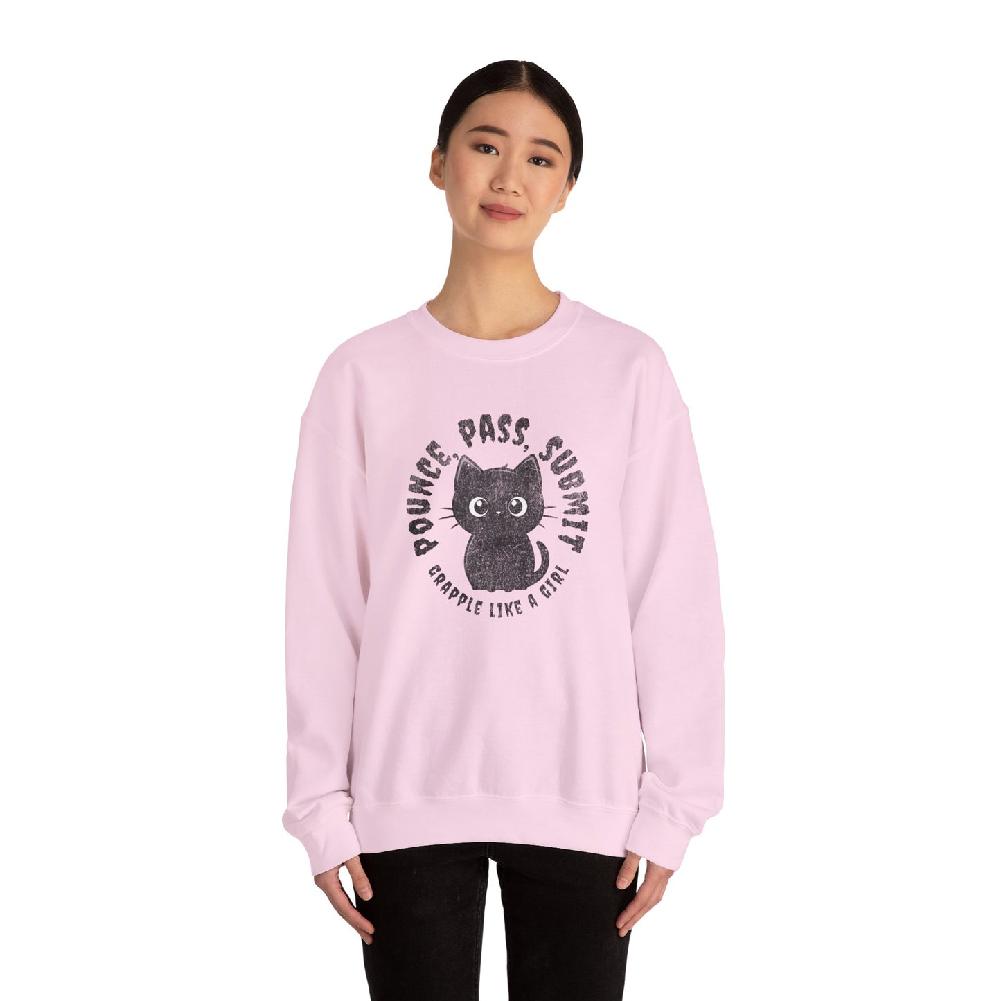 BJJ Women's Sweater Crewneck Sweater - Pounce, Pass, Submit *Limited Edition*