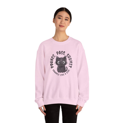 BJJ Women's Sweater Crewneck Sweater - Pounce, Pass, Submit *Limited Edition*