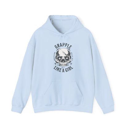Women's Grapple like a Girl BJJ Hoodie - Skull Logo