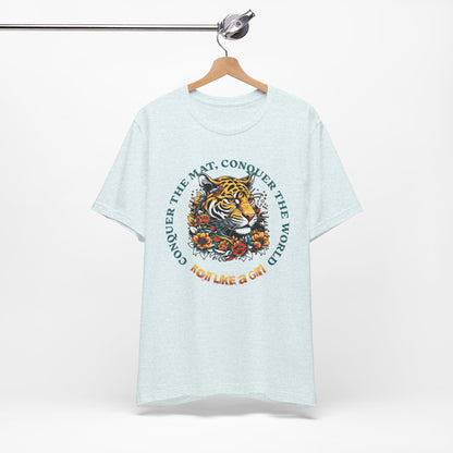 Womens BJJ Conquer to Mats Jiu Jitsu T-shirt