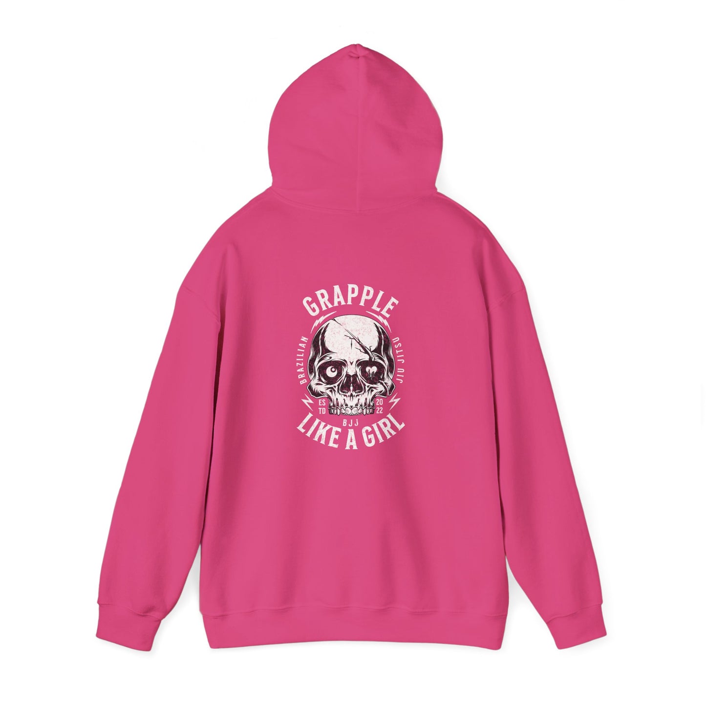 Grapple like a Girl BJJ Hoodie - Violent Little Thing/Skull Logo, cursive font