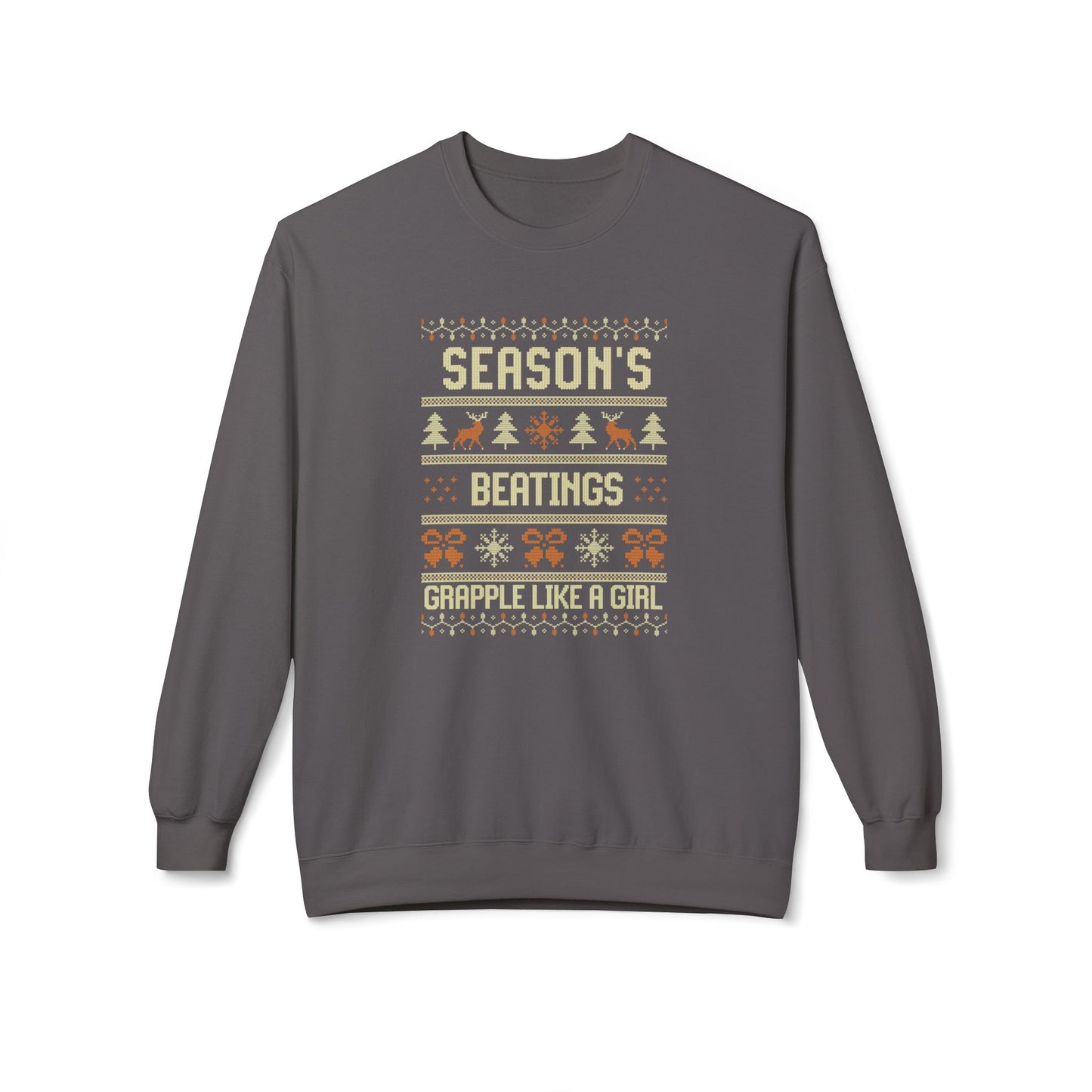 Grapple like a Girl Jiu Jitsu Crewneck Sweater - Season’s Beatings *Limited Edition Holiday Drop*
