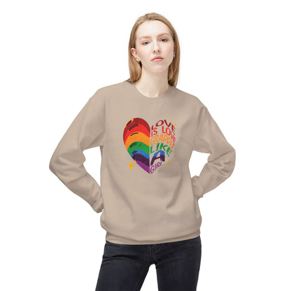 Grapple like a Girl Crewneck Sweatshirt - Love is Love