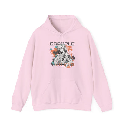 Grapple like a Girl Women's BJJ Hoodie - Grapple Like a Girl, Anime Girl