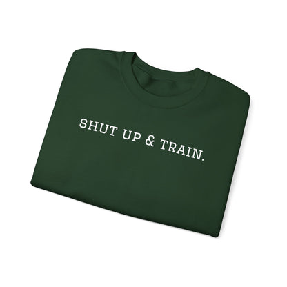 BJJ Women's Crewneck Sweater - Shut up & train.