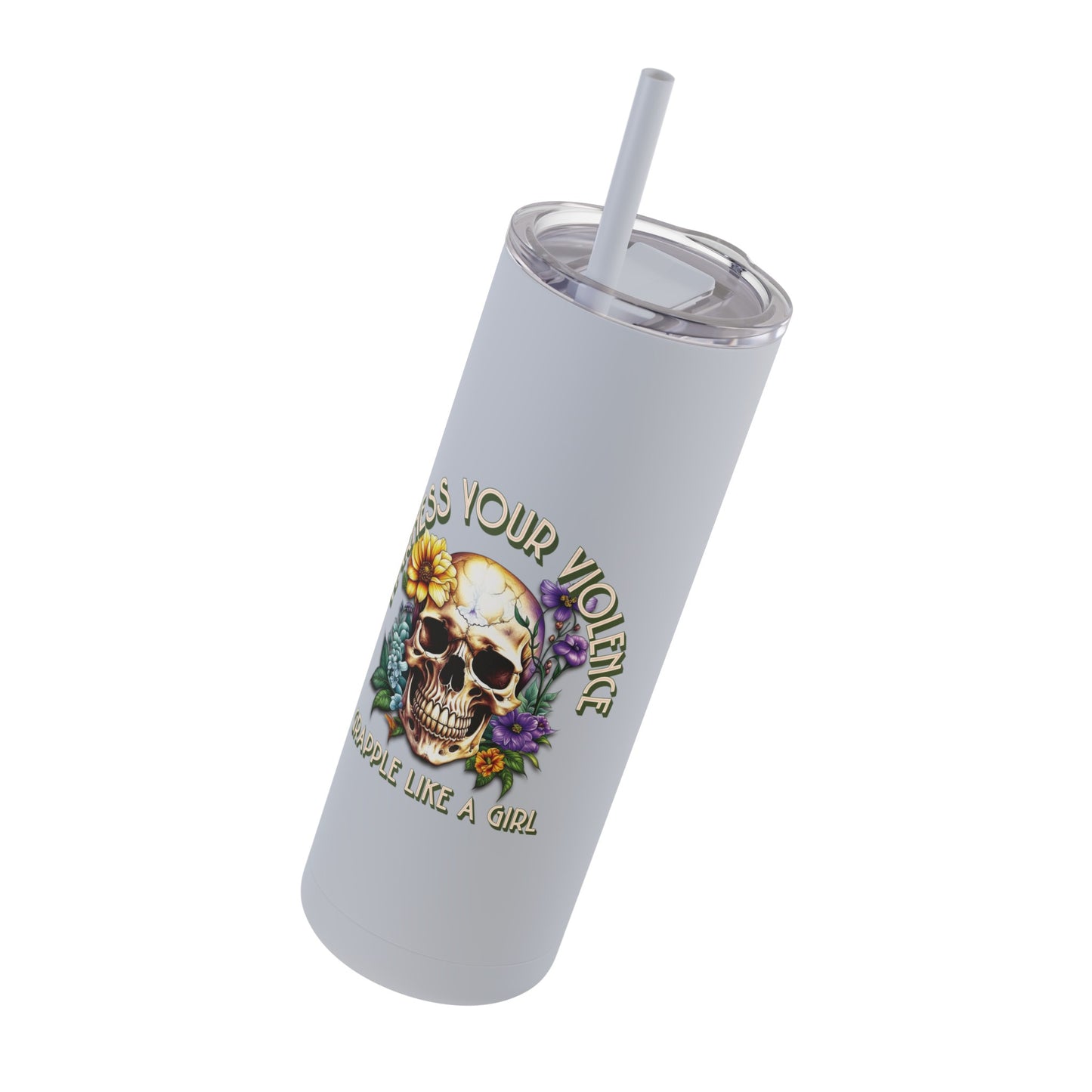 Women's Jiu Jitsu Harness Your Violence BJJ Skinny Matte Tumbler, 20oz