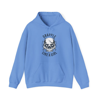 Women's Grapple like a Girl BJJ Hoodie - Skull Logo