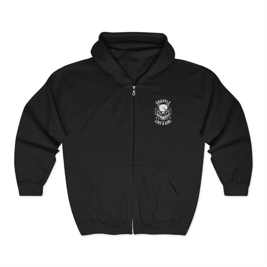 Grapple Like a Girl Zip-Up Hoodie