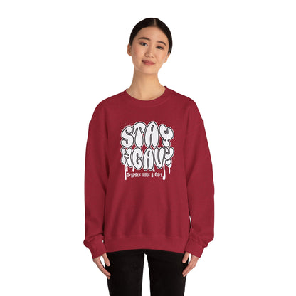 Grapple like a Girl BJJ Women's Crewneck Sweater - Stay Heavy