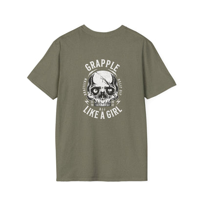 Grapple like a Girl T-Shirt - Real men tap to pressure.