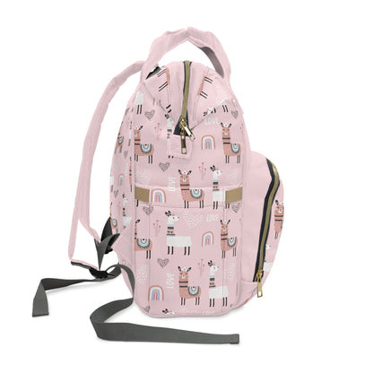 Grapple like a Girl Jiu Jitsu Gear Backpack - Pink Llamas