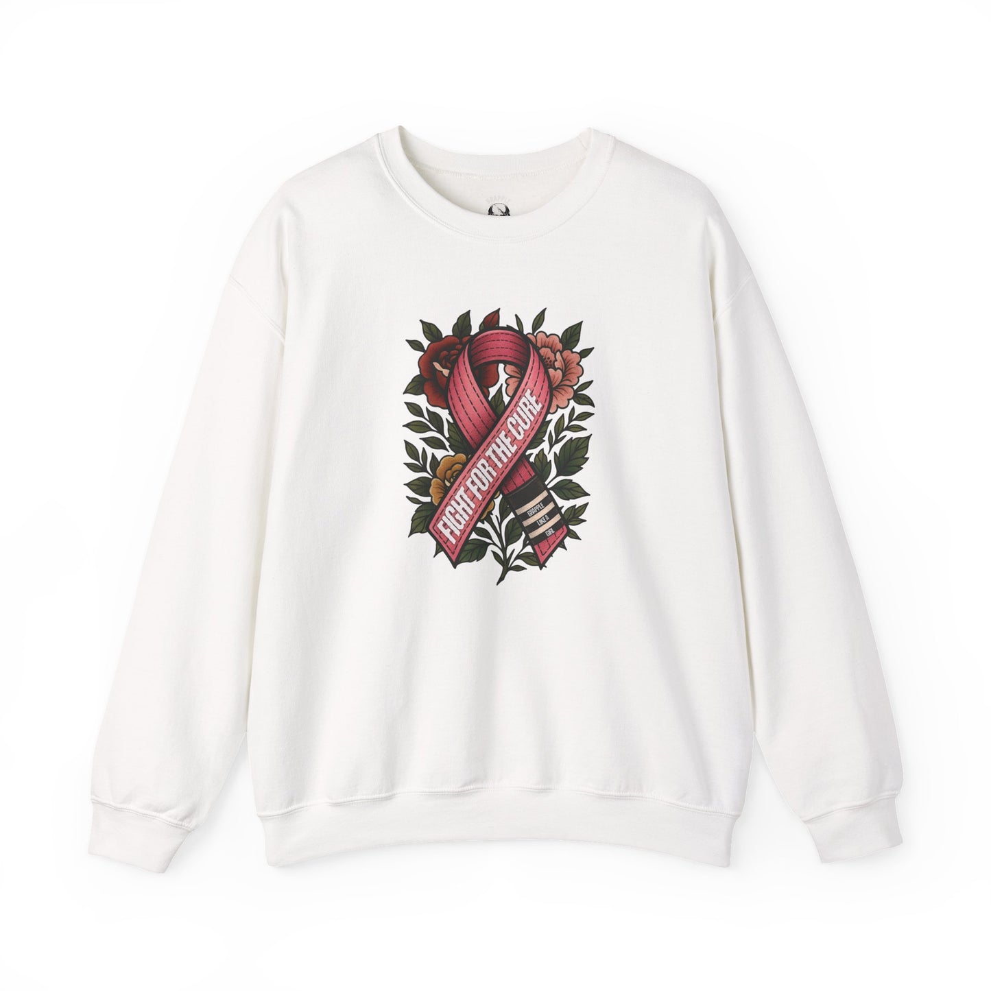BJJ Women's Sweater Crewneck Sweater - Fight for the Cure, Breast Cancer Awareness
