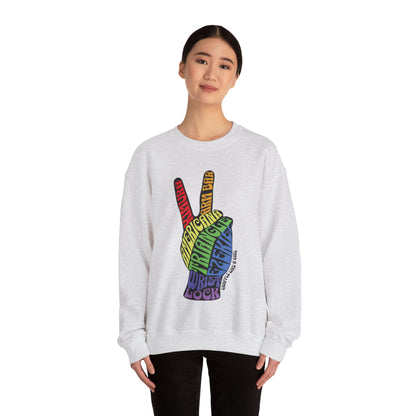 BJJ Submission Peace Sign Jiu Jitsu Crewneck Sweater