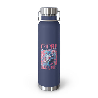 Grapple like a Girl Water Bottle 22oz - Cherry Blossoms