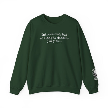 Grapple like a Girl BJJ Women's Crewneck Sweater - Introverted