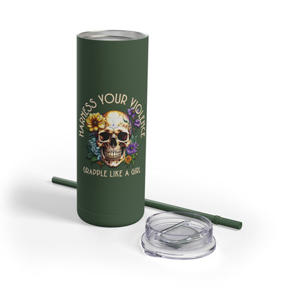 Harness Your Violence Skinny Matte Tumblers, 20oz