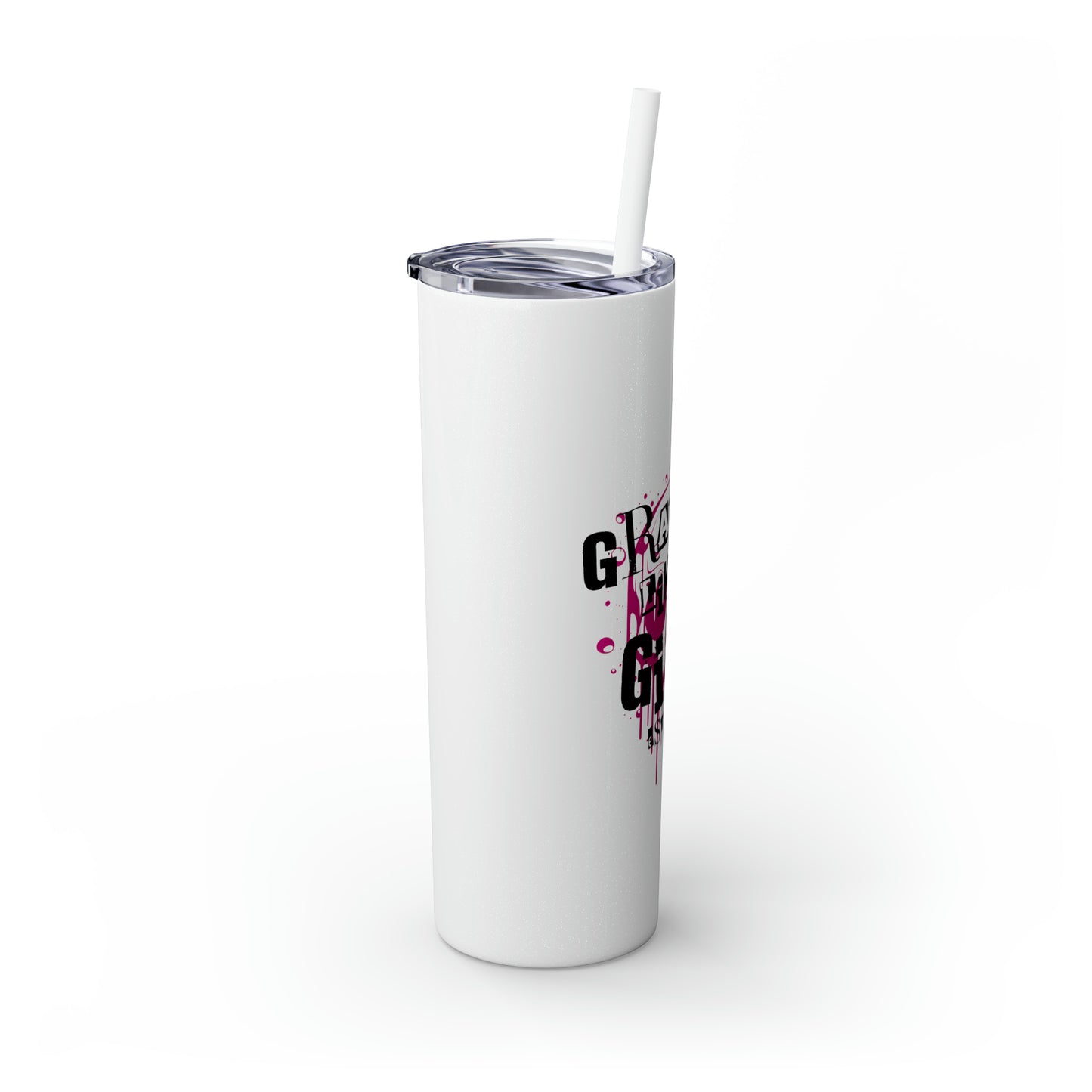 Grapple Like a Girl BJJ Skinny Matte Tumbler, 20oz