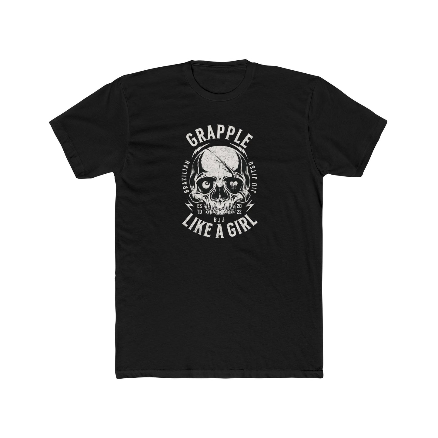 Grapple like a Girl BJJ T-Shirt - Skull Logo