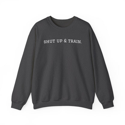 BJJ Women's Crewneck Sweater - Shut up & train.