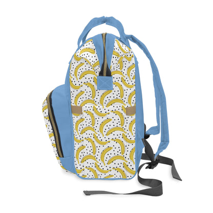 Women's Grapple like a Girl Jiu Jitsu Gear Backpack -Blue Banana Pattern
