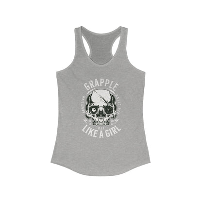 Women's Grapple like a Girl Skull Racerback Tank