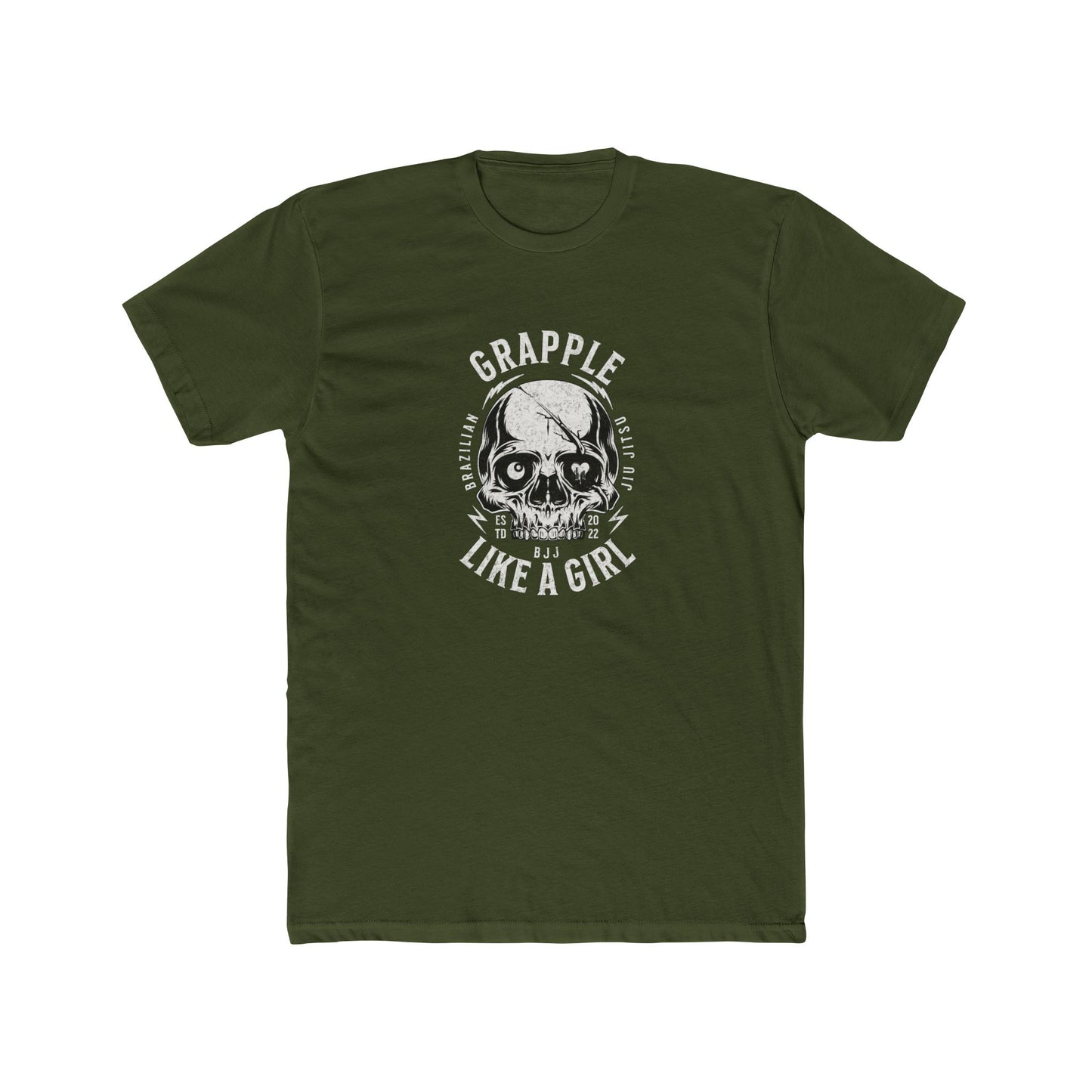 Grapple like a Girl BJJ T-Shirt - Skull Logo