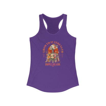 Women's Grapple like a Girl Racerback Tank - Growth is Strength