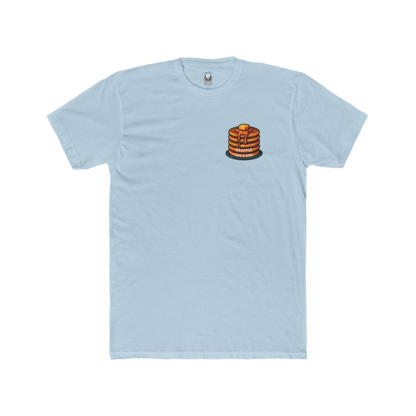 Grapple like a Girl Breakfast Club Unisex Cotton Tee - Pocket Pancakes w/ Back Design
