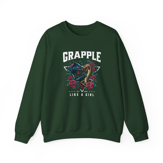 Women's Jiu Jitsu Sweater Crewneck Sweater - Panther & Snake