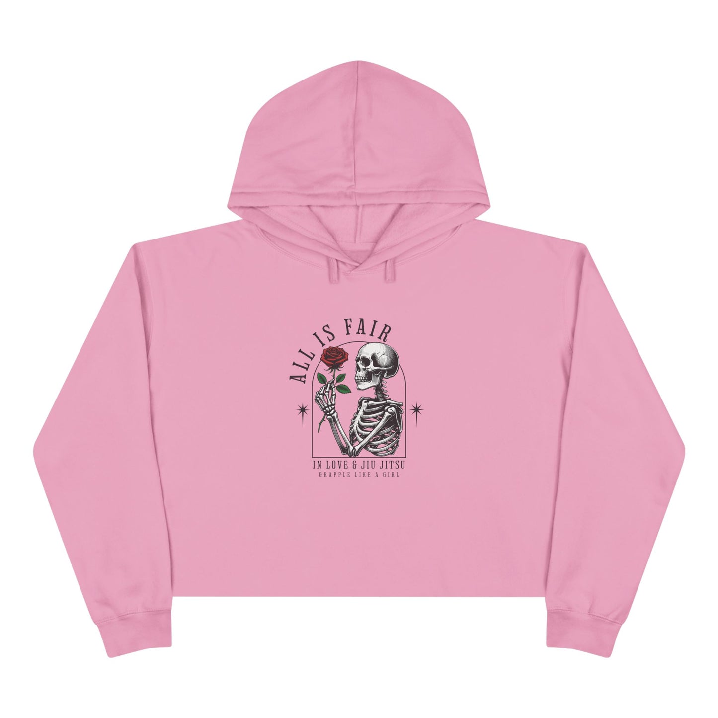 Copy of Grapple like a Girl Cropped Hoodie - All is Fair in Love & BJJ