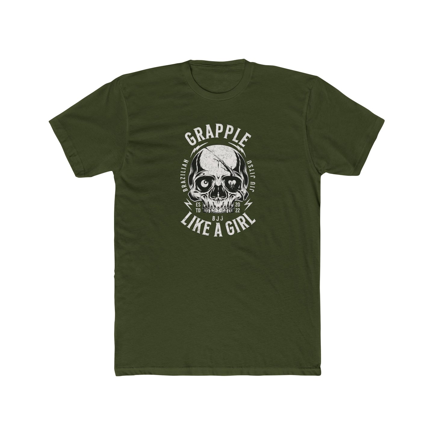 Grapple like a Girl BJJ T-Shirt - Skull Logo