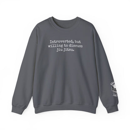 Grapple like a Girl BJJ Women's Crewneck Sweater - Introverted