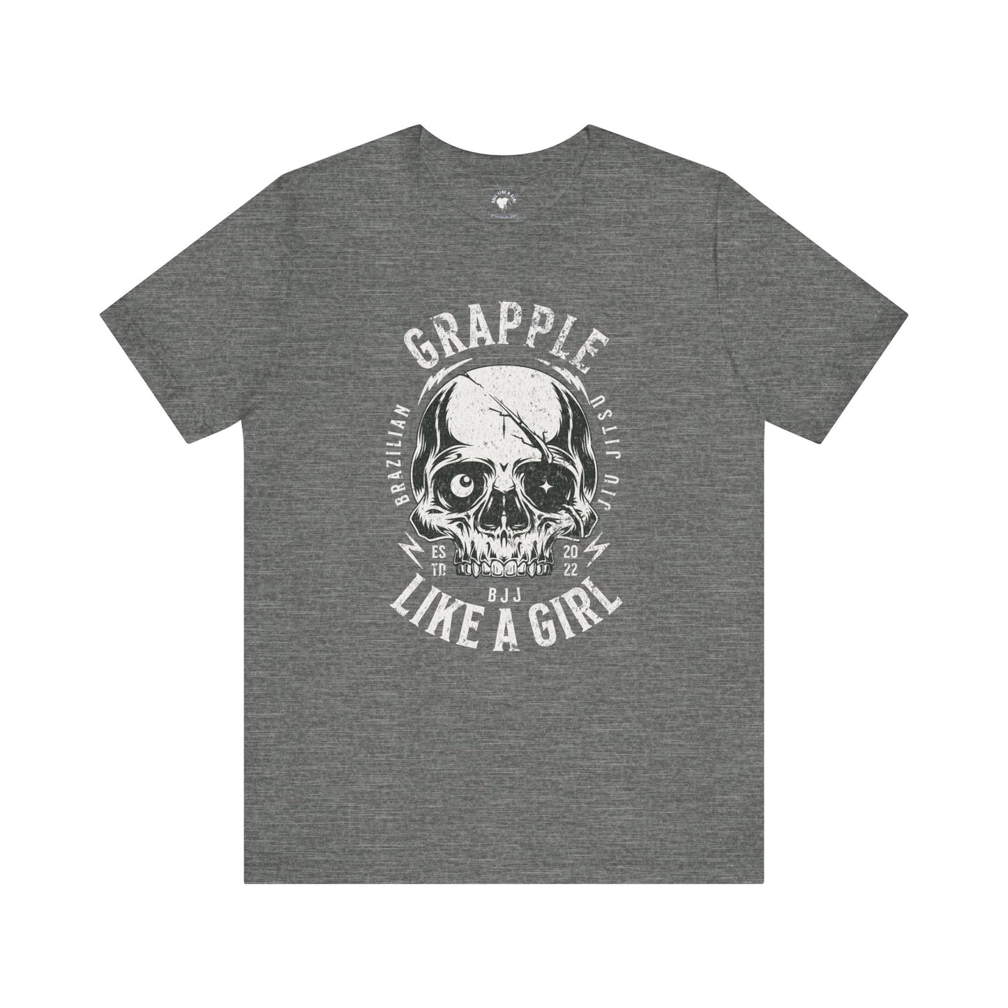 Women's Grapple like a Girl Skull Jiu Jitsu T-shirt