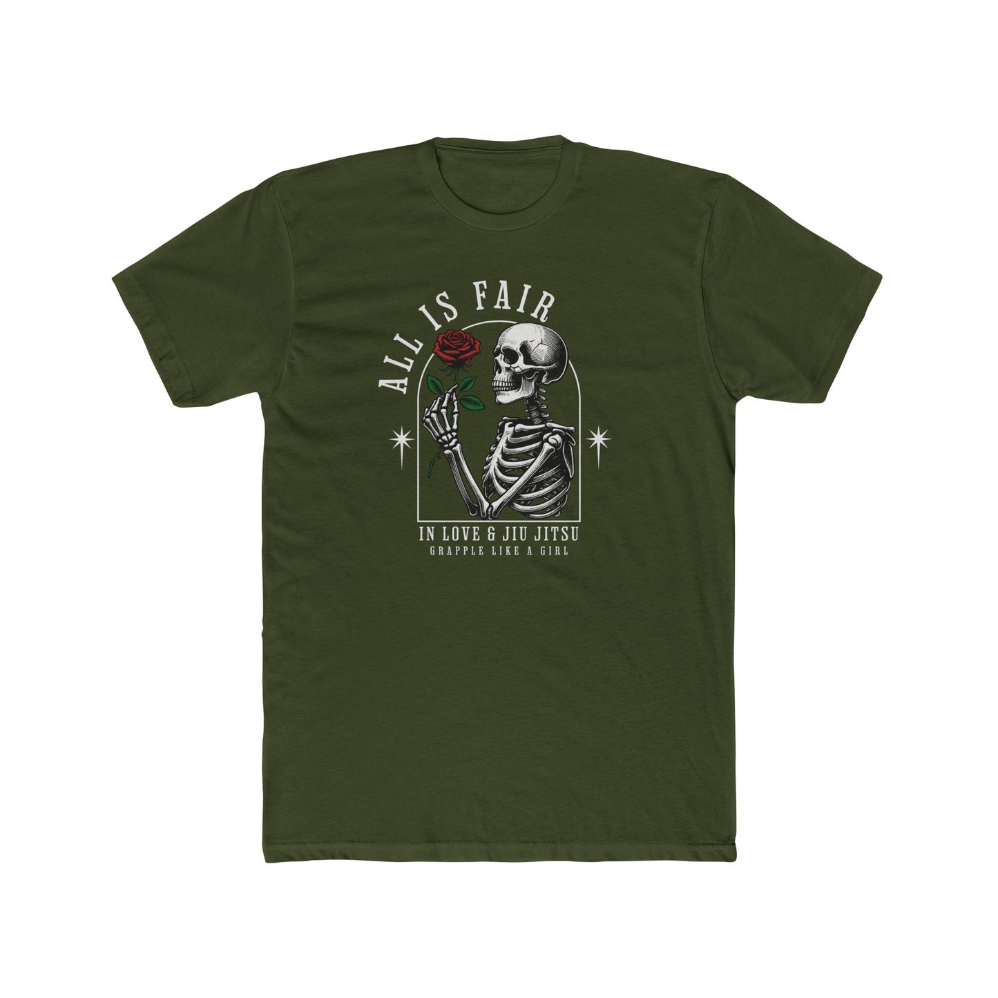 Grapple like a Girl BJJ T-Shirt - All is Fair in Love & Jiu Jitsu