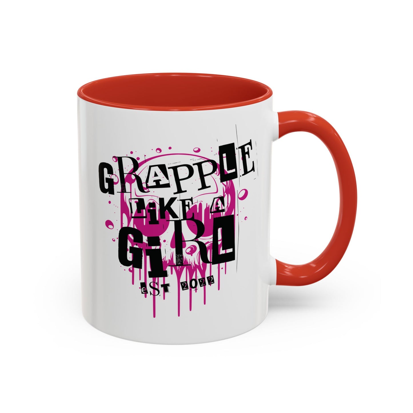 Grapple Like a Girl Accent Coffee Mug