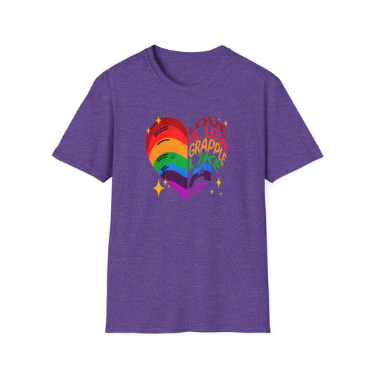 Grapple like a Girl T-Shirt - Love is Love Heart