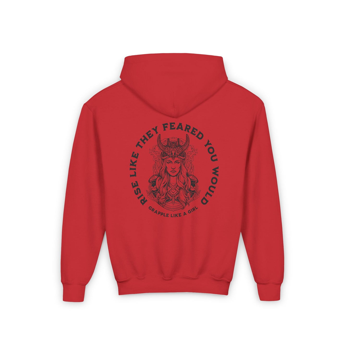 Youth Grapple like a Girl BJJ Rise like they Feared you Would Jitsu Hoodie