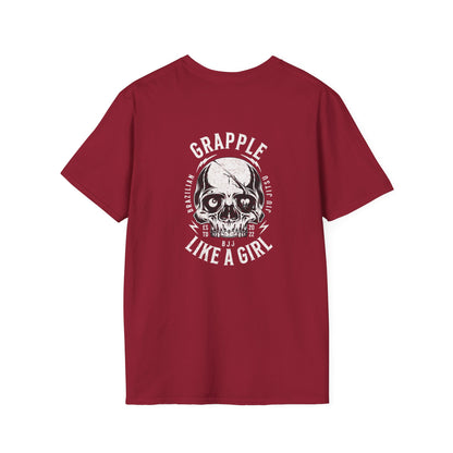 Grapple like a Girl T-Shirt - Real men tap to pressure.