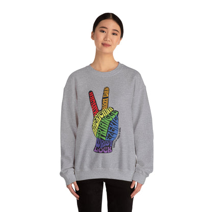 BJJ Submission Peace Sign Jiu Jitsu Crewneck Sweater