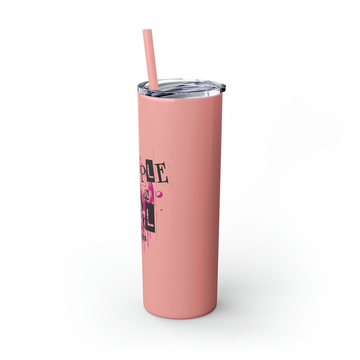 Grapple Like a Girl BJJ Skinny Matte Tumbler, 20oz