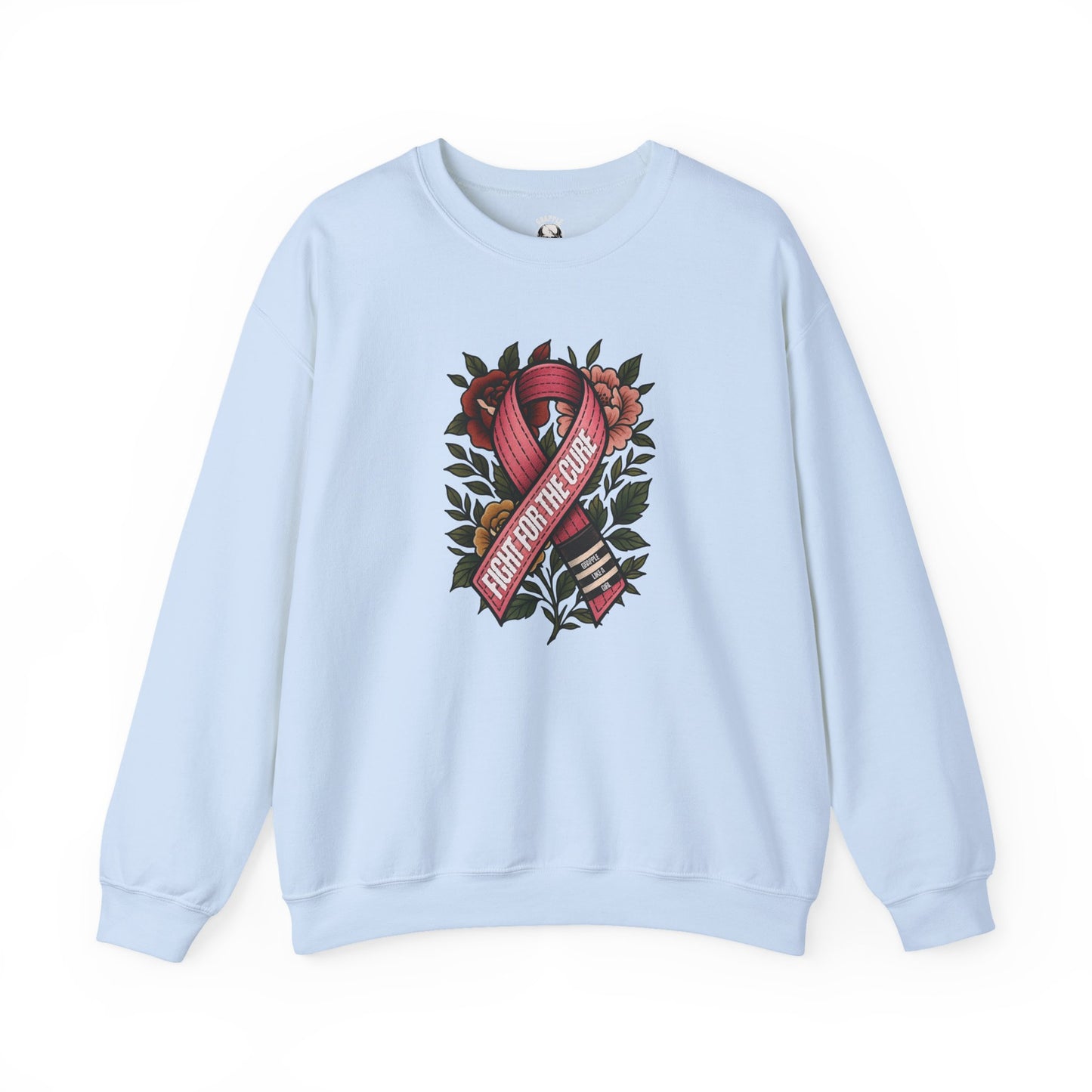 BJJ Women's Sweater Crewneck Sweater - Fight for the Cure, Breast Cancer Awareness
