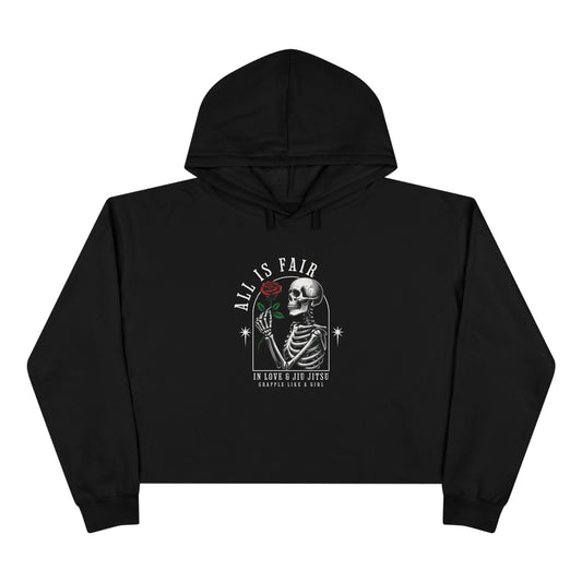 Copy of Grapple like a Girl Cropped Hoodie - All is Fair in Love & BJJ
