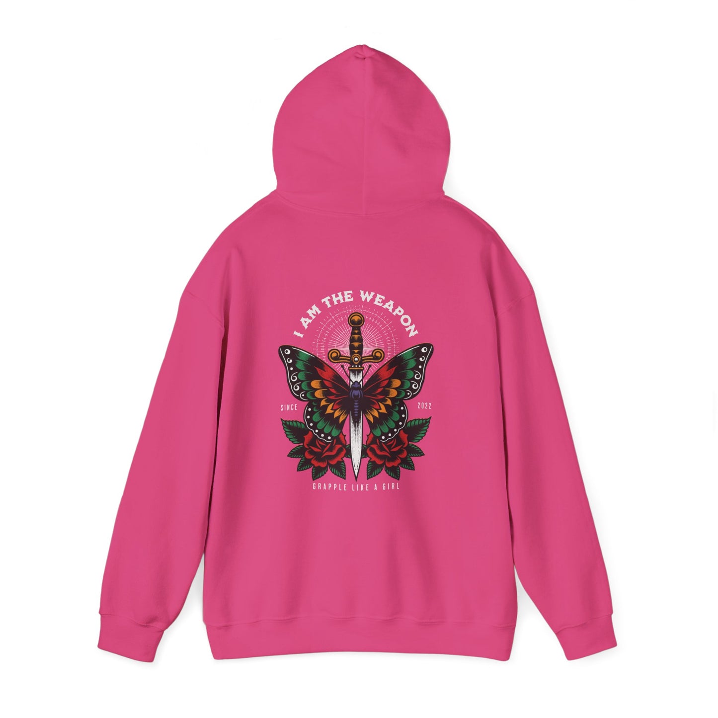 Grapple like a Girl Jiu Jitsu Hoodie - I am the weapon.