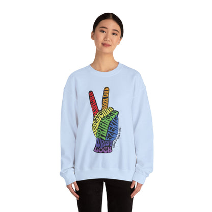 BJJ Submission Peace Sign Jiu Jitsu Crewneck Sweater