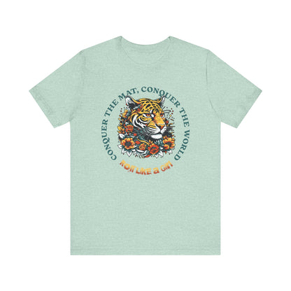 Womens BJJ Conquer to Mats Jiu Jitsu T-shirt