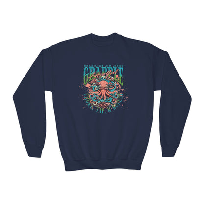 Grapple Like A Girl Youth Crewneck Sweatshirt - Choke, Tap, Repeat