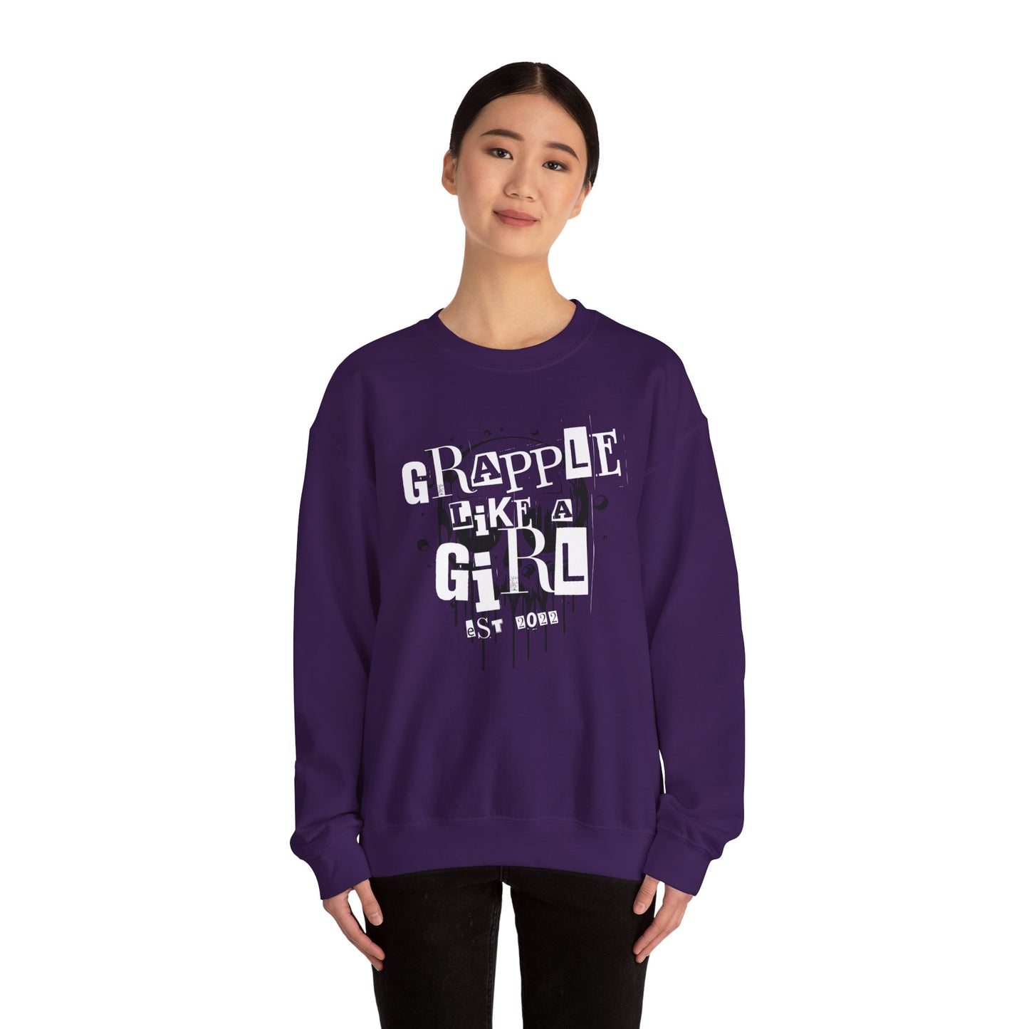 Women's BJJ Grapple Like a Girl Crewneck Sweater