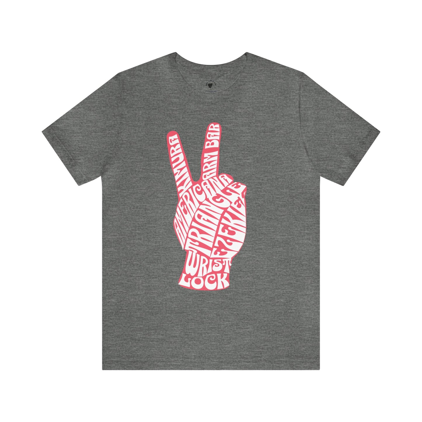 Womens BJJ Jiu Jitsu Peace Sign Submissions T-shirt